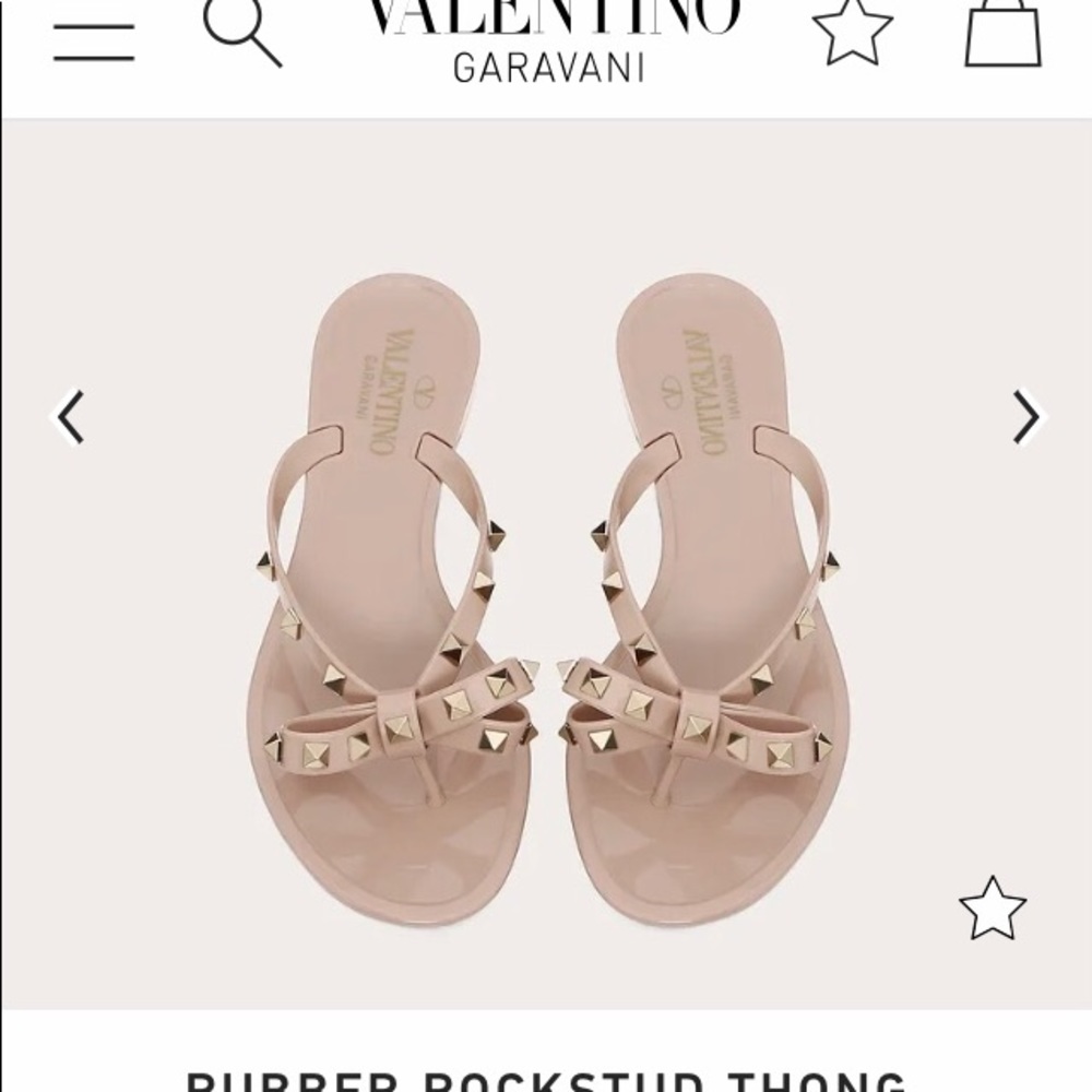 Valentino Garavani Rockstud  PVC Flat Sandals